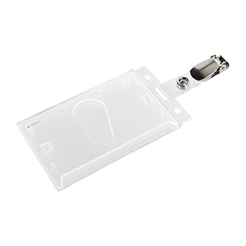 KARTENHALTER - Transparent Set Schieber Schnur Zugband Halter Visitenkarte Ausweishalter Ausziehbar Ausweis Kartenhülle Schutzhülle Horizontal Vertikal Lanyard Karte JoJo Gürtelclip Clip von MACEMARO TRADING