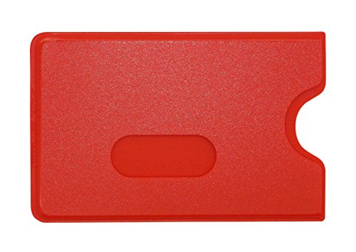 KARTENHÜLLE rot - Ausweishülle Ausweisetui Schutzhülle Kreditkartenhülle Kreditkarte Ausweis Hülle Karte EC Scheckkarte RFID Kunststoff Transparent Robust Stabil - Made in Germany von MACEMARO TRADING