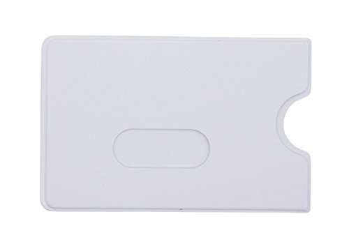 KARTENHÜLLE weiß - Ausweishülle Ausweisetui Schutzhülle Kreditkartenhülle Kreditkarte Ausweis Hülle Karte EC Scheckkarte RFID Kunststoff Transparent Robust Stabil - Made in Germany von MACEMARO TRADING