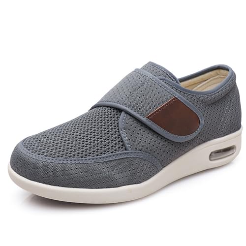 Männer Diabetiker Schuhe - Extra Breite Schuhe Orthopädische Diabetische Schuhe Mit Memory Foam Verstellbare Wanderschuhe Für Ältere Arthritis Ödem Geschwollene Füße grey-2-EU51/305mm von MACITA