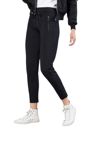 MAC Slim-Fit Hose 'Easy' mit Tunnelzug schwarz (090 Black) 44 CN von MAC Jeans
