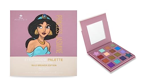 MAD BEAUTY Disney Pure Princess Jasmin Aladdin 16 Farbtöne Palette mit Spiegel, Selbstpflege, Kosmetikgeschenk von MAD Beauty