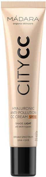 MÁDARA Organic Skincare CITYCC Hyaluronic Anti-Pollution CC Cream SPF15 Light Beige 40 ml MÁDARA Organic Skincare CITYCC Hyaluronic Anti-Pollution CC Cream SPF15 Light Beige 40 ml von MÁDARA