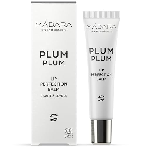 MÁDARA PLUM PLUM Lip Perfection Balm – 15ml Natural Moisturizing Lip Balm with Shea Butter, Jojoba & Plum Oil – Lip Balm for Dry, Chapped Lips – Hydrating & Nourishing von MÁDARA