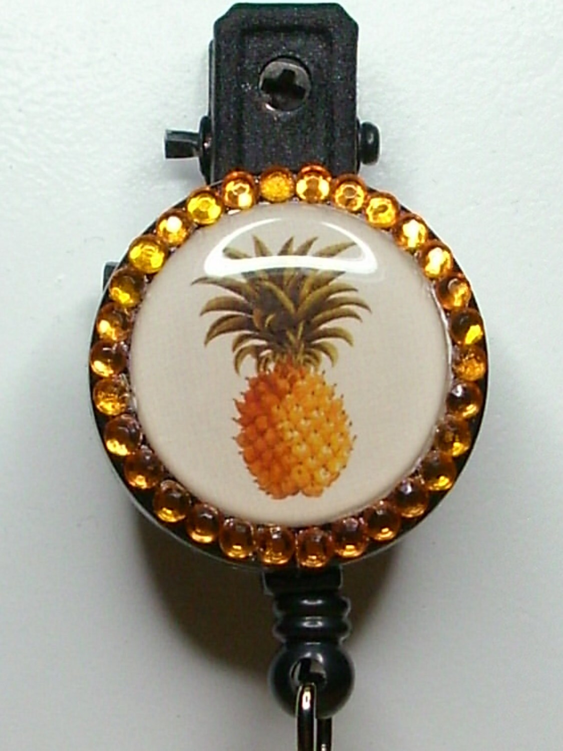Ananas Abzeichen Reel Mit Gold Strass von MADCreationsShop