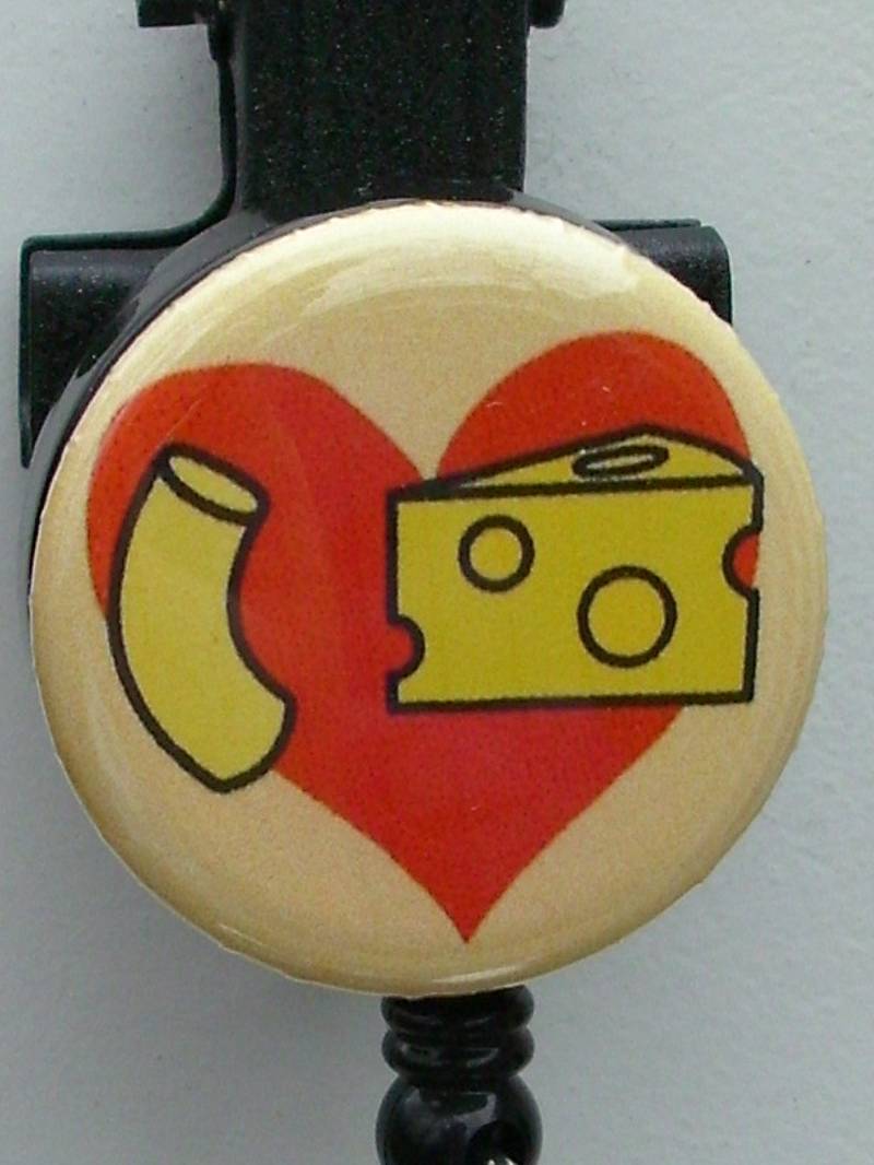 Funny Foodie "Mac & Cheese Love/I Love Mac Cheese" Abzeichen Rolle von MADCreationsShop