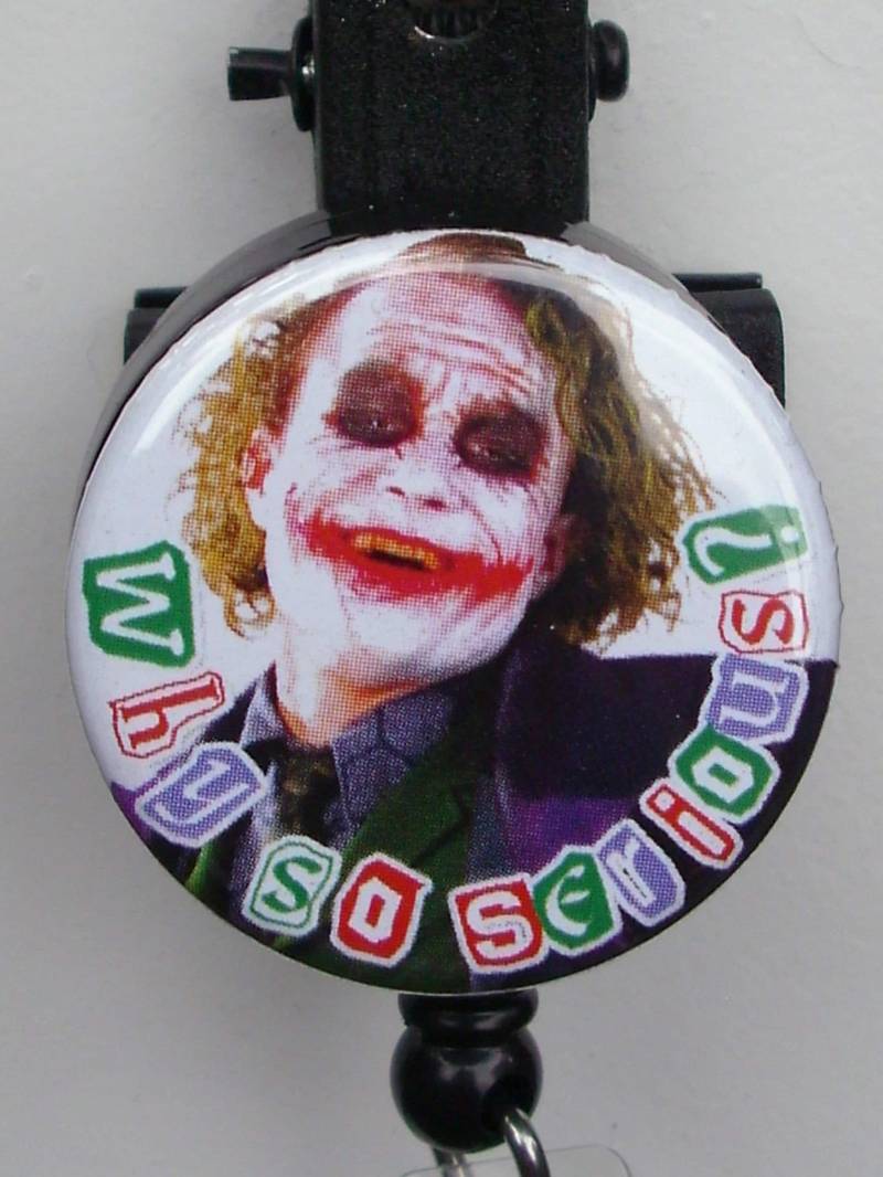 Heath Ledger Joker "Why So Serious?" Abzeichen Reel von MADCreationsShop