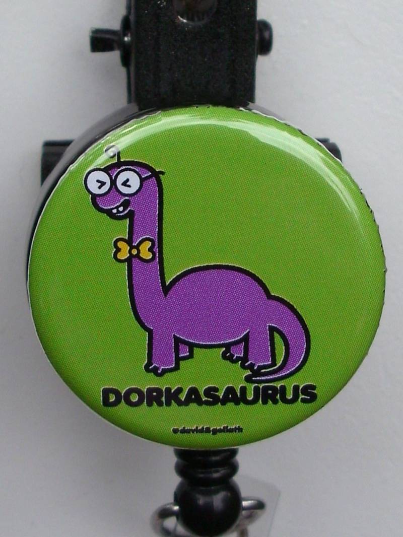 Lustige "Dorkasaurus" Abzeichen Reel von MADCreationsShop