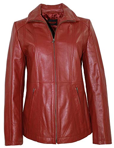 MADDOX - Damen Lederjacke Lammnappa rost rot Größe 44 von MADDOX