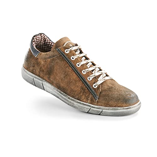 MADDOX Herren Trachten Sneaker Siegfried Wood Nappato, Braun, 41 EU von Maddox