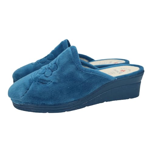 MADE IN SPAIN 7503 Hausschuhe mit Blumenmuster für Damen, Jeans, 39 EU MADE IN SPAIN 7503 Hausschuhe mit Blumenmuster für Damen, Jeans, 39 EU von MADE IN SPAIN
