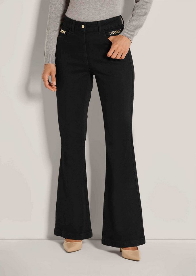MADELEINE Gerade Jeans Bootcut-Jeans mit Kettendetails Denim im Bootcut-Design mit Ketten, mittelhoher Bund von MADELEINE