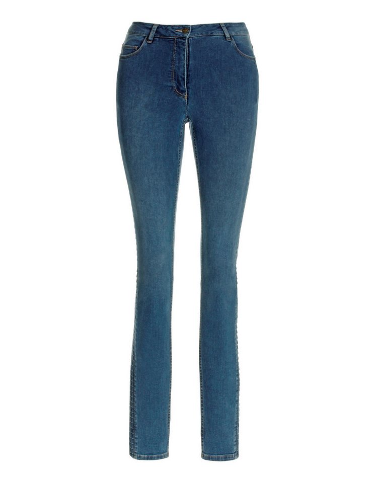 MADELEINE Gerade Jeans Enge Jeans mit Raffung von MADELEINE