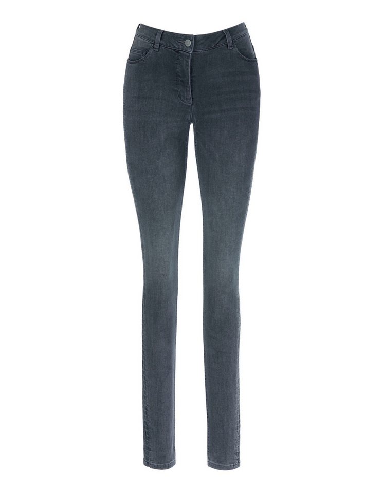 MADELEINE Gerade Jeans Enge Jeans mit Raffung von MADELEINE