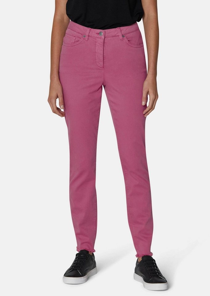 MADELEINE Gerade Jeans Mid Waist Skinny-Hose mit Fransen von MADELEINE