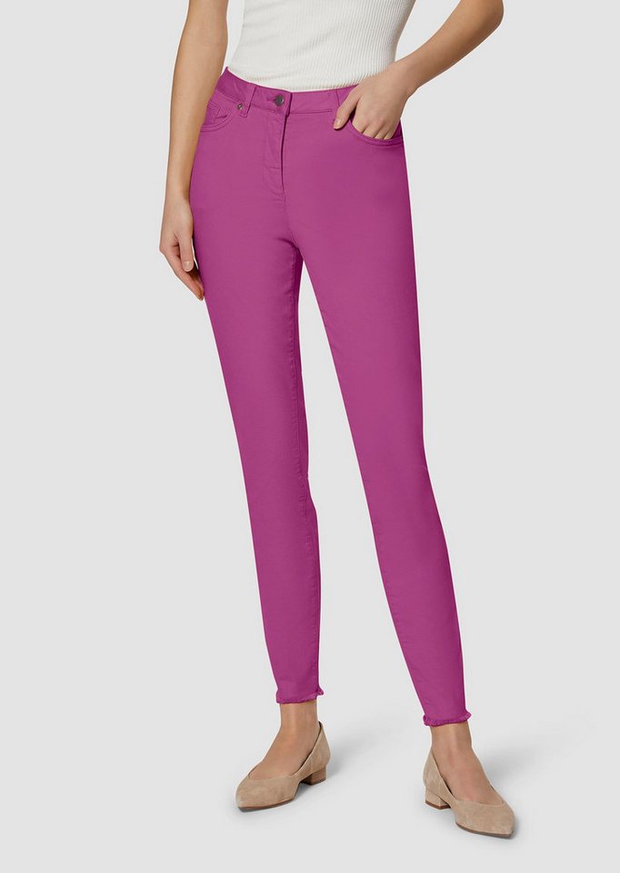 MADELEINE Gerade Jeans Mid Waist Skinny-Hose mit Fransen von MADELEINE