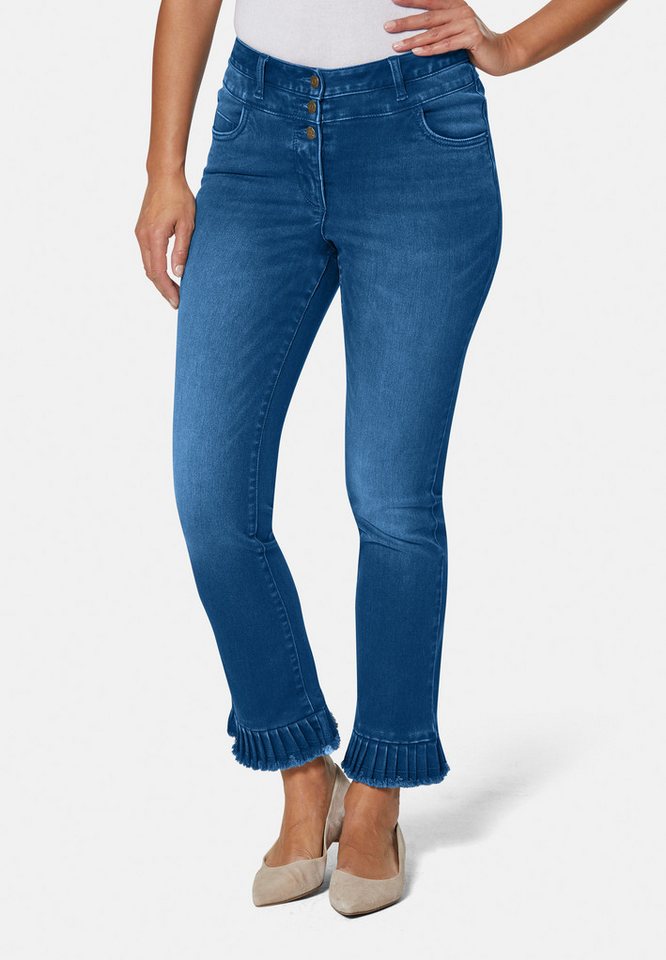 MADELEINE Gerade Jeans Jeans mit Plissee-Saum von MADELEINE