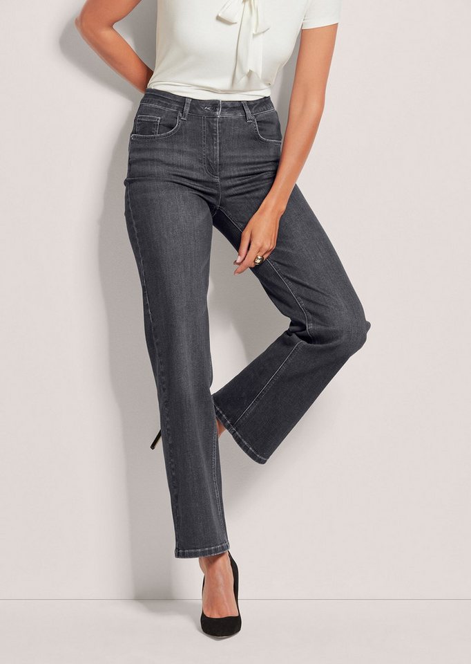MADELEINE Gerade Jeans M-Jeans in gerader Form mit Logo-Stickerei MADELEINE Gerade Jeans M-Jeans in gerader Form mit Logo-Stickerei von MADELEINE