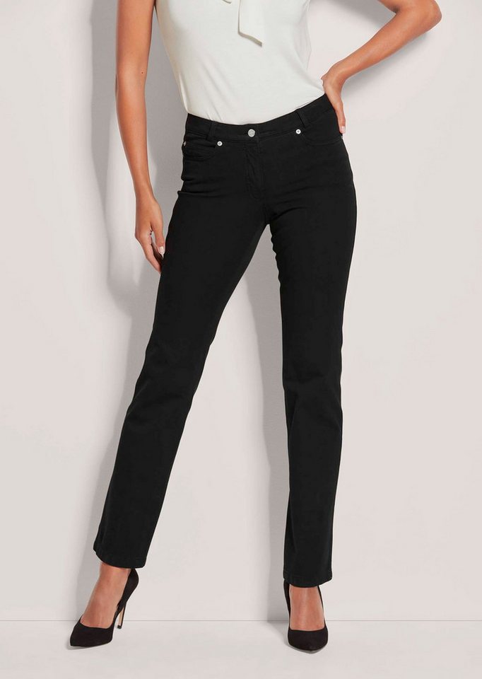MADELEINE Gerade Jeans M-Jeans in gerader Form mit Logo-Stickerei von MADELEINE