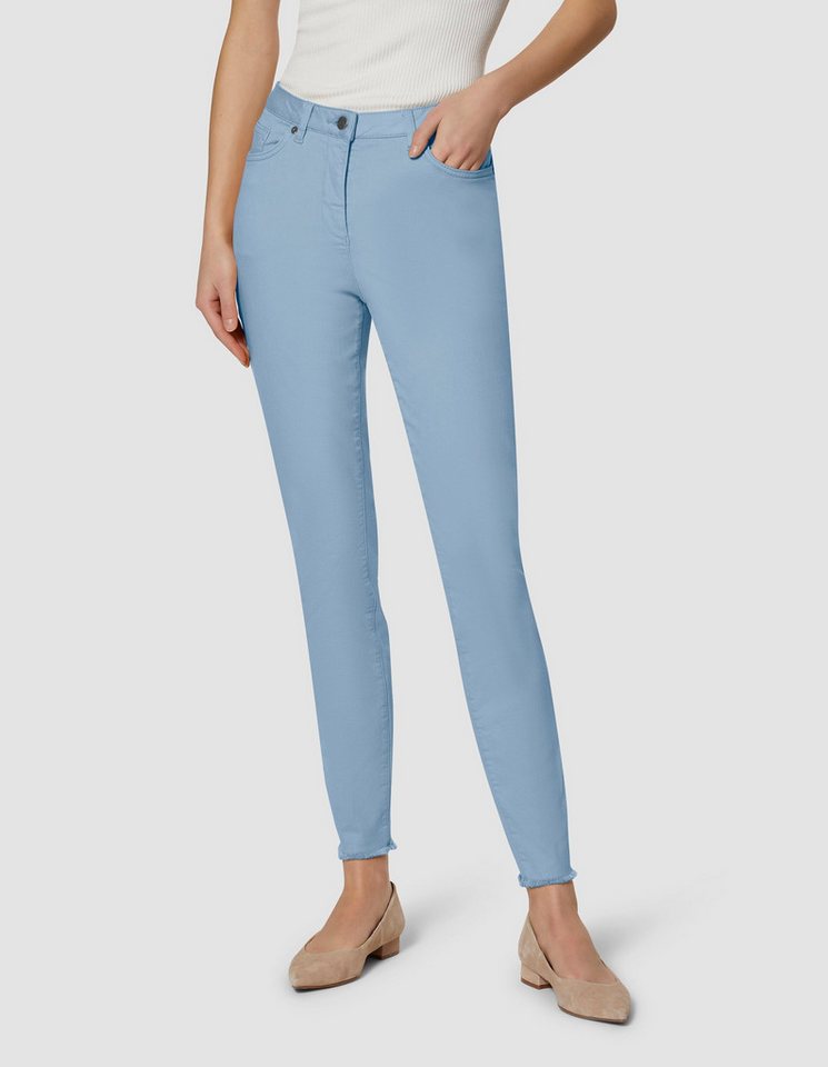 MADELEINE Gerade Jeans Mid Waist Skinny-Hose mit Fransen von MADELEINE
