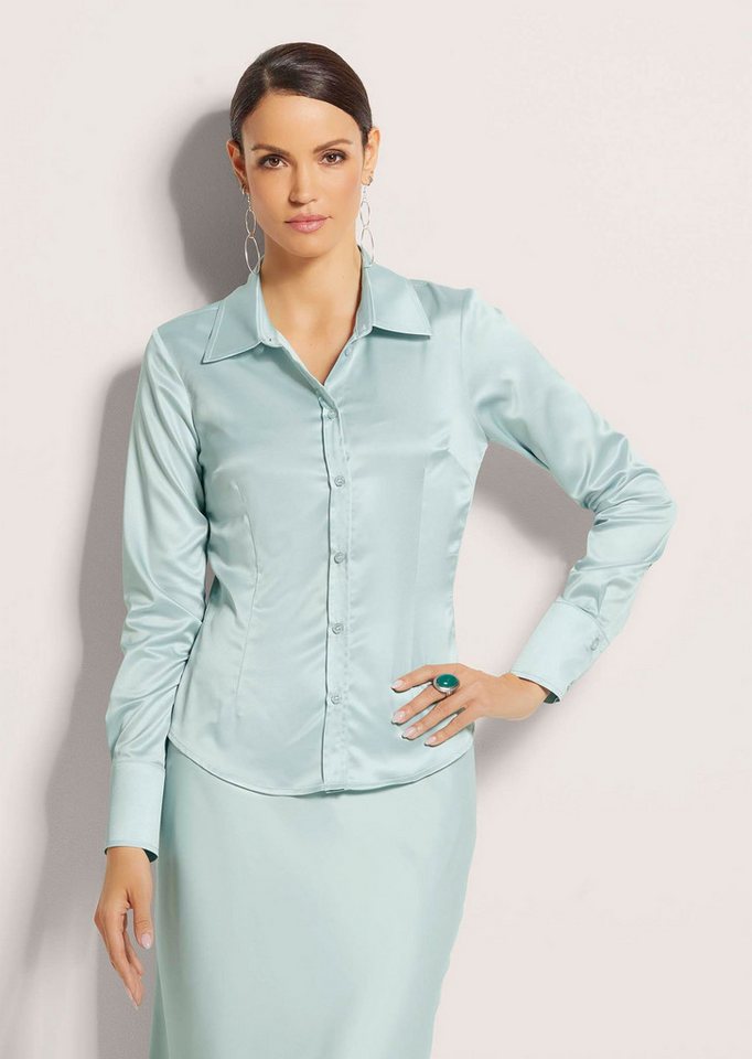 MADELEINE Hemdbluse Hemdbluse mit glänzendem Finish von MADELEINE
