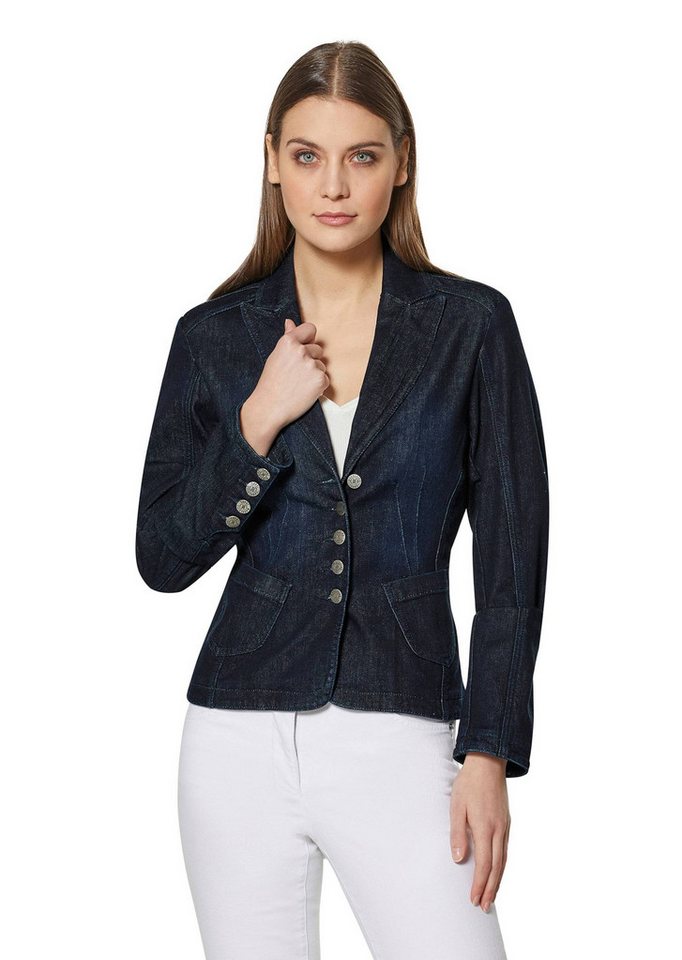 MADELEINE Jeansjacke Jeans-Blazer mit Wasch-Effekten von MADELEINE