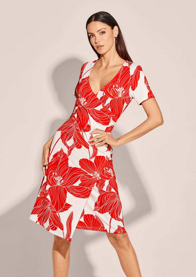 MADELEINE Jerseykleid Kleid in Wickel-Optik mit großem Blütenprint von MADELEINE
