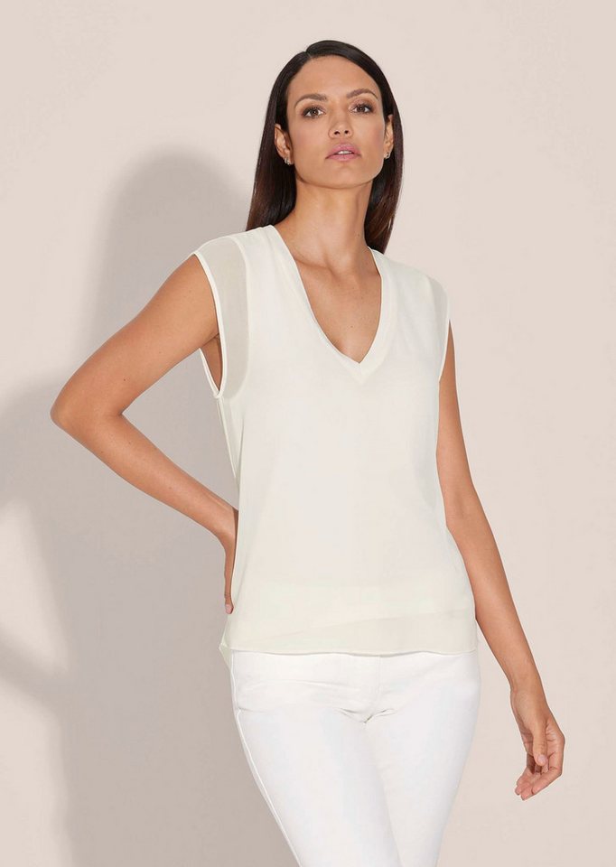 MADELEINE Kurzarmbluse Langes Blusentop im Layer-Look von MADELEINE