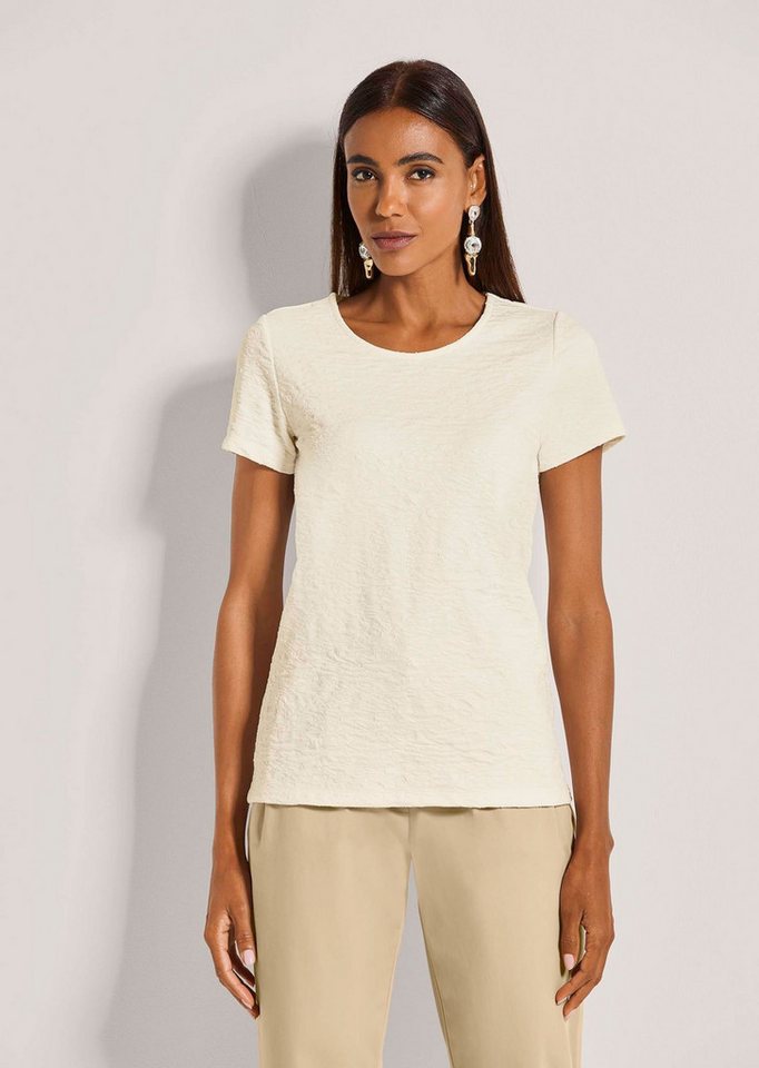 MADELEINE Kurzarmshirt Stylisches Blusenshirt mit Rundhals Leicht tailliertes Crash-Shirt, Kurzarm von MADELEINE