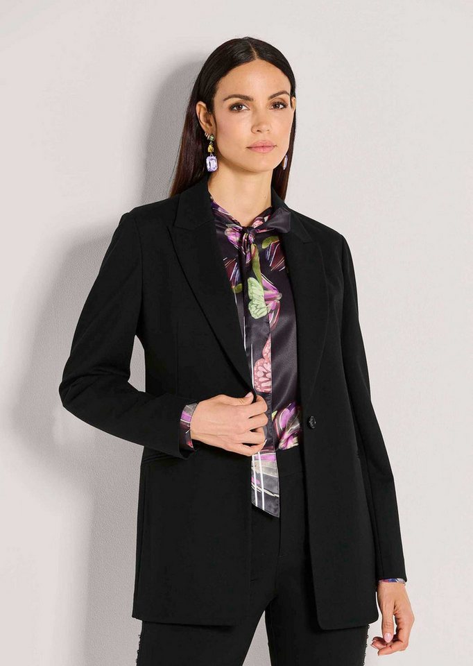 MADELEINE Kurzblazer Eleganter Longblazer mit Stretch-Komfort Businessblazer mit Reverskragen und langen Ärmeln von MADELEINE