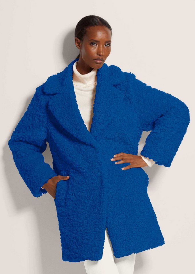 MADELEINE Kurzmantel Flauschiger Webpelz mit Reverskragen von MADELEINE