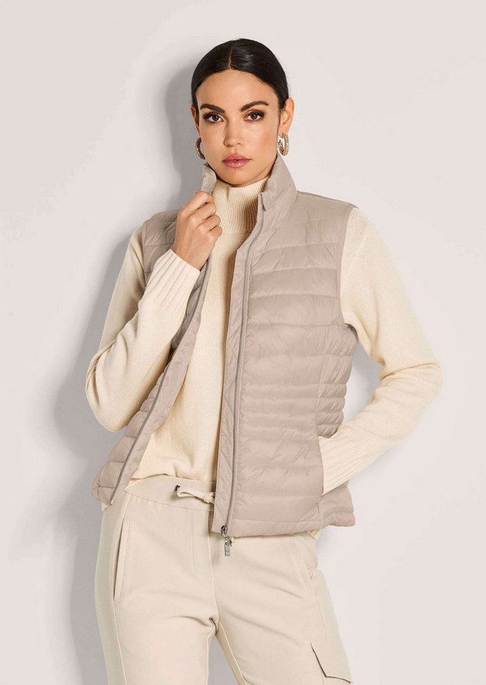 MADELEINE Kurzweste Verkürzte Steppweste für Damen Taillierte Weste mit Stehkragen, Sandwich-Stepp, Reißverschluss von MADELEINE