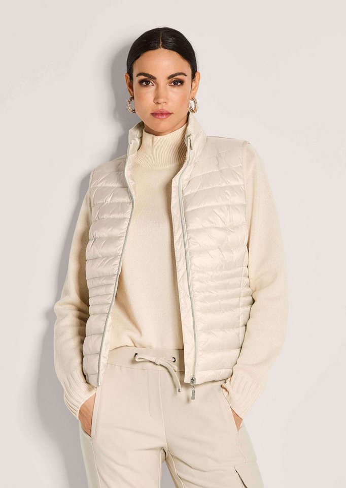 MADELEINE Kurzweste Verkürzte Steppweste für Damen Taillierte Weste mit Stehkragen, Sandwich-Stepp, Reißverschluss von MADELEINE