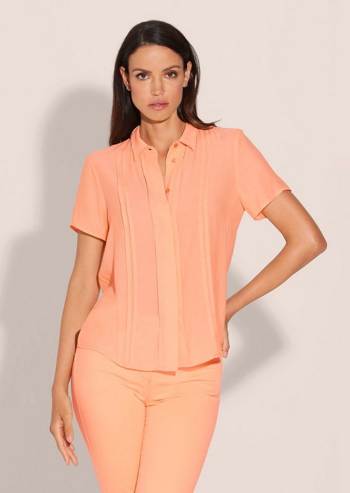 MADELEINE Kurzarmbluse Bluse mit feinen Biesen von MADELEINE