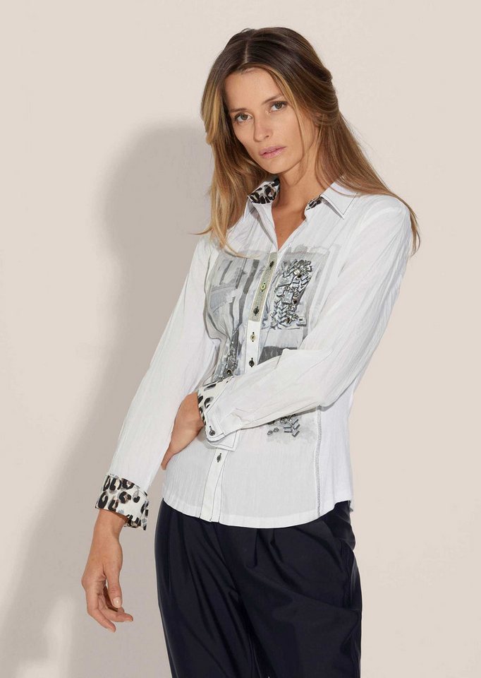 MADELEINE Langarmbluse Crash-Bluse im Patch-Look von MADELEINE