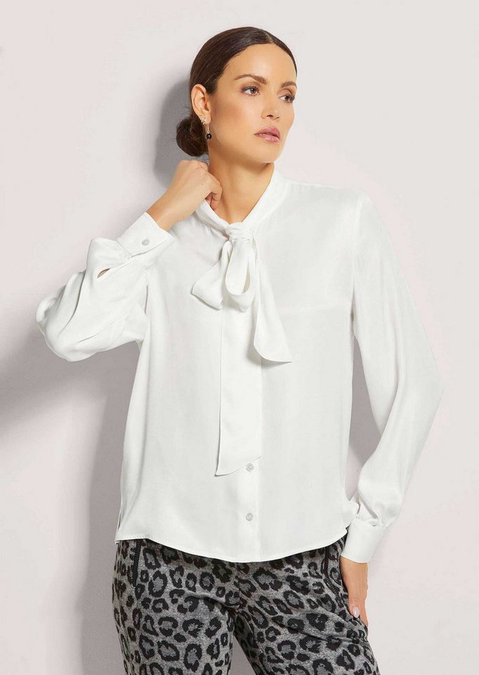 MADELEINE Langarmbluse Satinbluse mit Schluppe von MADELEINE