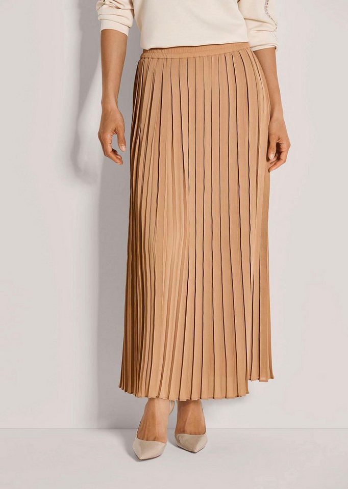 MADELEINE Maxirock Eleganter Crinkle-Rock mit Plisseefalten Fließende Silhouette, elastischer Bund, knöchellang von MADELEINE