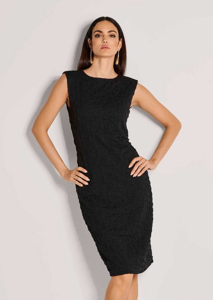 MADELEINE Midikleid Elegantes ärmelloses Kleid mit Struktur Strukturqualität mit Rundhalsausschnitt, knieumspielende Länge von MADELEINE
