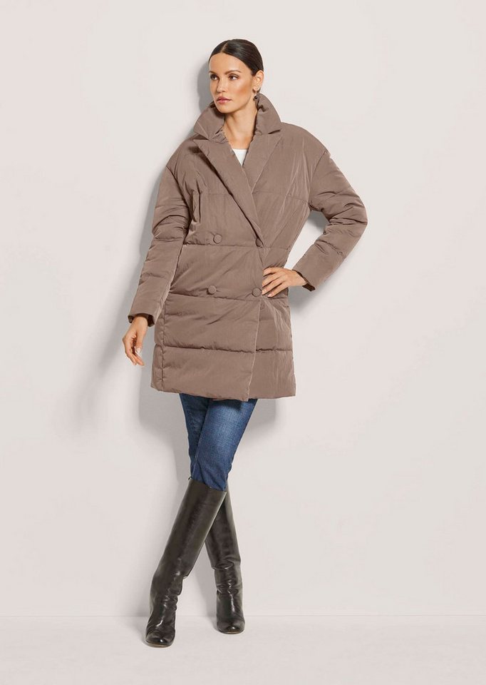 MADELEINE Outdoorjacke Eleganter Wintermantel im Oversized-Look Doppelreiher mit Reverskragen und Nahttaschen von MADELEINE