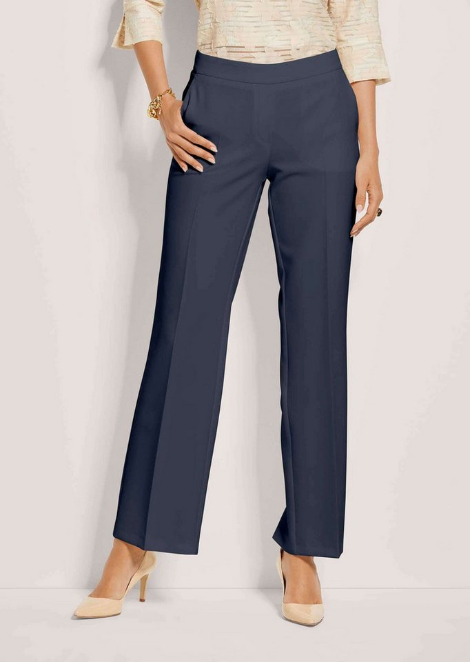MADELEINE Schlupfhose Elegante Damenhose mit Bügelfalten Weite Hose mit bequemem Schlupfbund, elastisch und modern von MADELEINE