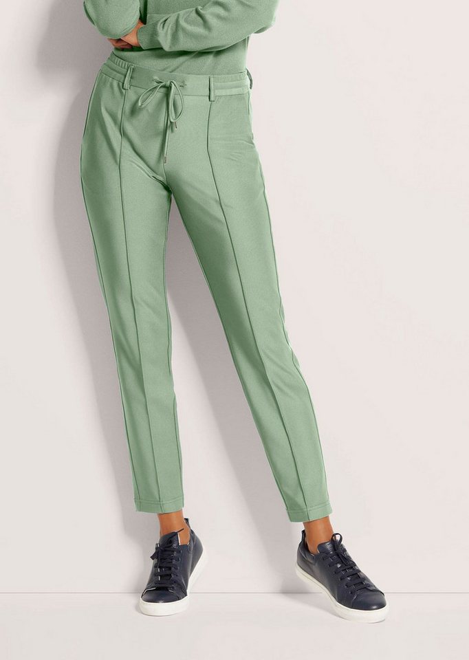MADELEINE Schlupfhose Stretchhose mit Tunnelzug Gerade, knöchellange Hose mit Gürtelschlaufen von MADELEINE