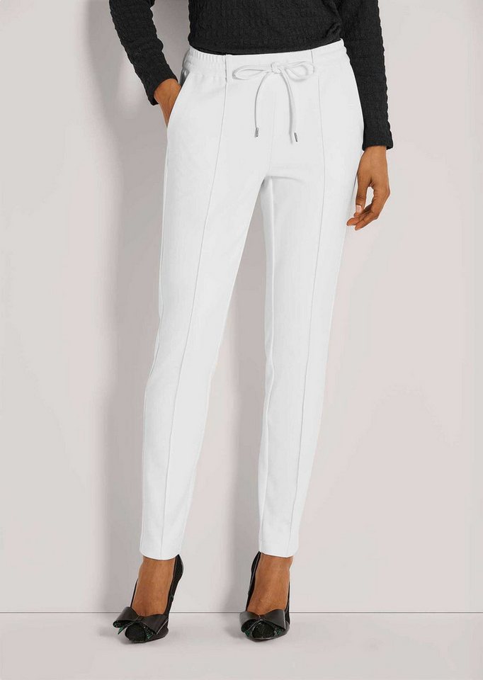 MADELEINE Stoffhose Stretchhose mit Tunnelzug Gerade, knöchellange Hose mit Gürtelschlaufen von MADELEINE