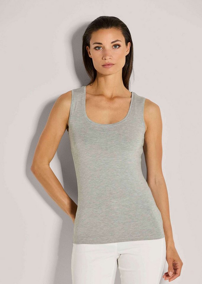 MADELEINE Shirttop Ärmelloses Basictop mit Rundhalsausschnitt Weiches Viskose-Stretch-Shirt mit Rundhals von MADELEINE