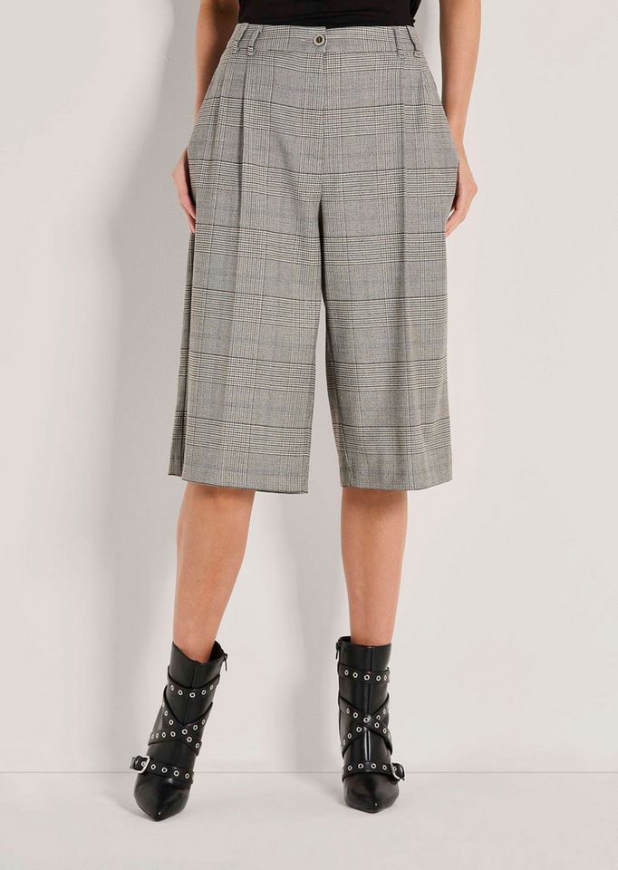 MADELEINE Shorts Glencheck-Bermuda mit hohem Bund Stoffhose im Glencheck-Muster mit breitem Bund, mit Gürtelschlaufen MADELEINE Shorts Glencheck-Bermuda mit hohem Bund Stoffhose im Glencheck-Muster mit breitem Bund, mit Gürtelschlaufen von MADELEINE