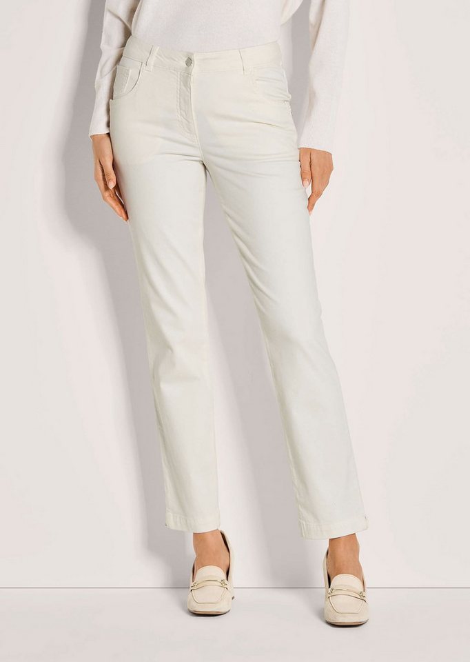 MADELEINE Stoffhose Kurzgröße: Mid Waist Hose in schlanker Form mit Zier-Reißverschluss, Formbund von MADELEINE