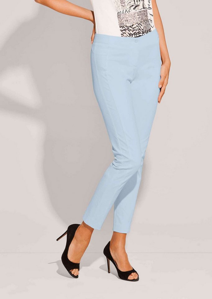 MADELEINE Stoffhose Schlanke Stretch-Hose mit Vichy-Karo Stoffhose in Knöchellänge und ohne Taschen von MADELEINE