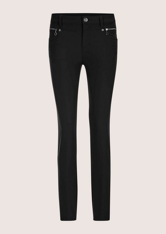 MADELEINE Stoffhose Slim Fit Stretchhose mit Taschen Schlanker Schnitt mit Reißverschluss-Details, mittlere Bundhöhe von MADELEINE