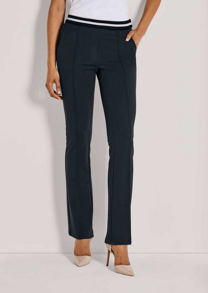 MADELEINE Stoffhose Viskose Jersey-Hose mit Bootcut Schlupfhose mit elastischem Bund, seitlichen Taschen, weites Bein MADELEINE Stoffhose Viskose Jersey-Hose mit Bootcut Schlupfhose mit elastischem Bund, seitlichen Taschen, weites Bein von MADELEINE