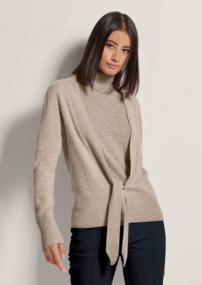 MADELEINE Strickjacke Kaschmir-Strickjacke mit tiefem V-Ausschnitt und Bindeband von MADELEINE