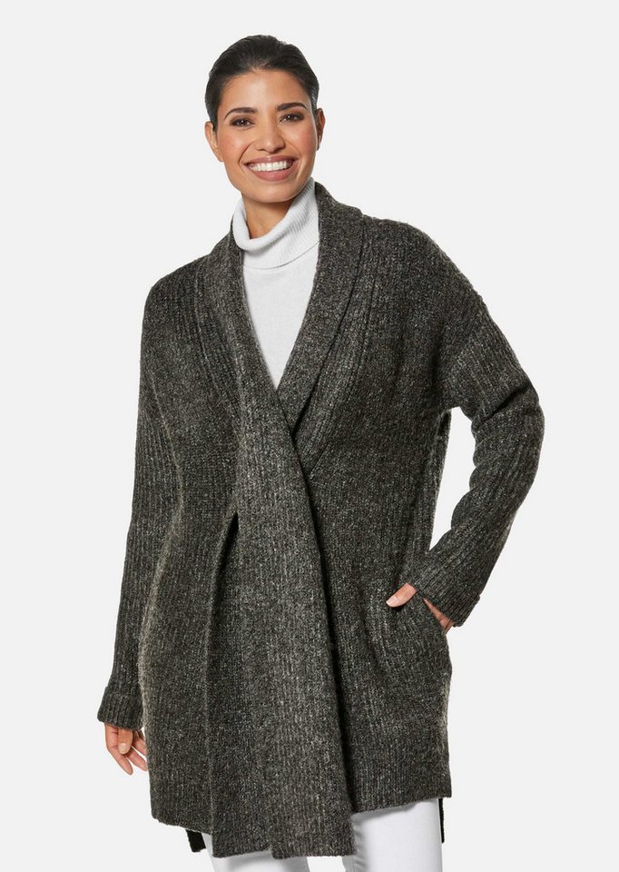 MADELEINE Strickjacke Lange Strickjacke mit Glanz von MADELEINE